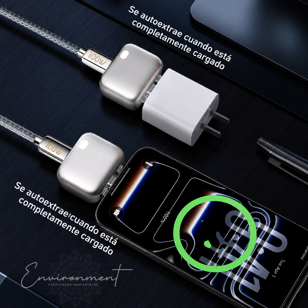 Adaptador de Carga Inteligente con Apagado Automático, Universal Tipo-C para Teléfonos Móviles y Laptops