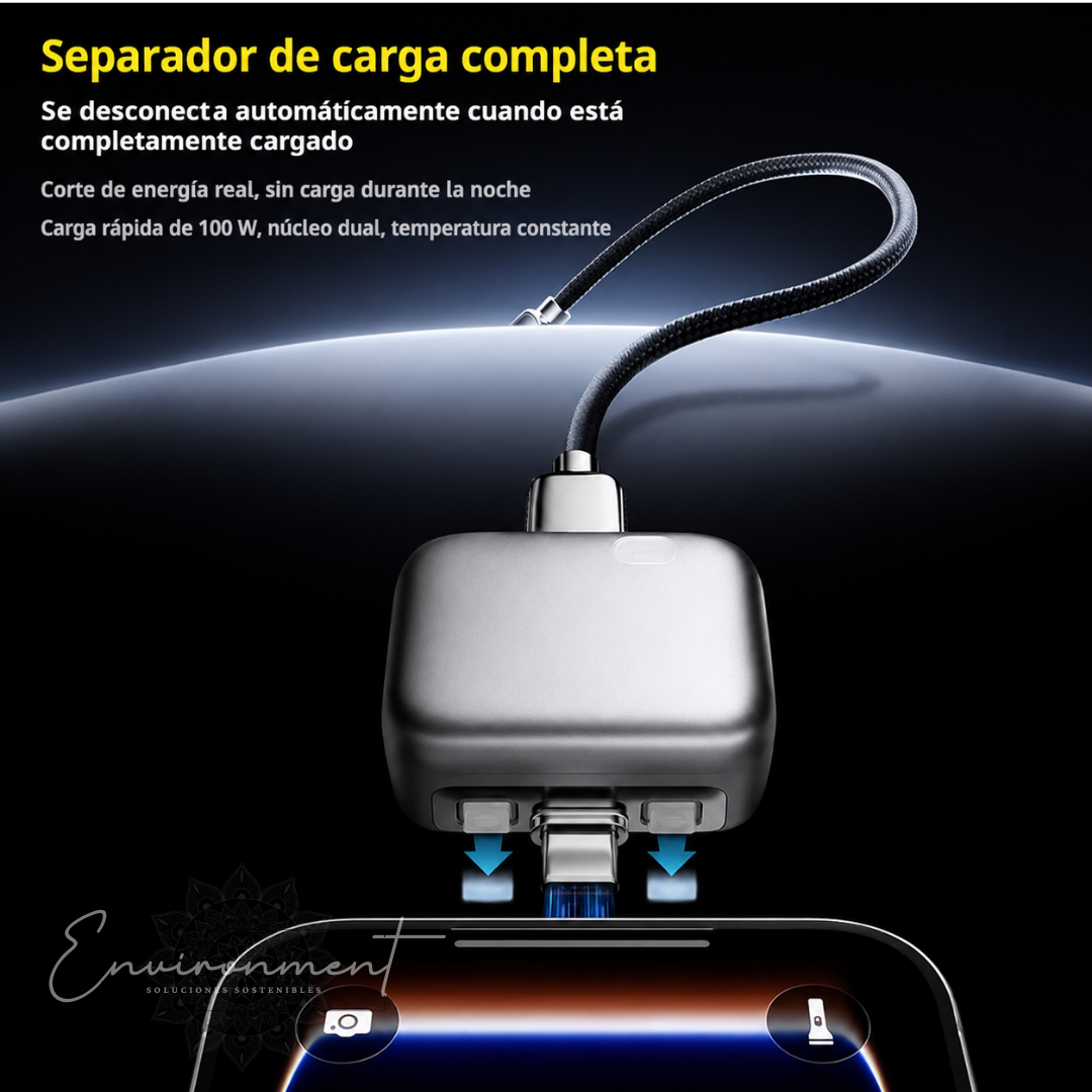 Adaptador de Carga Inteligente con Apagado Automático, Universal Tipo-C para Teléfonos Móviles y Laptops