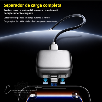 Adaptador de Carga Inteligente con Apagado Automático, Universal Tipo-C para Teléfonos Móviles y Laptops