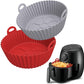 Air Fryer Liners Reutilizables – Accesorios Antiadherentes para Freidora de Aire (Rojo y Gris)