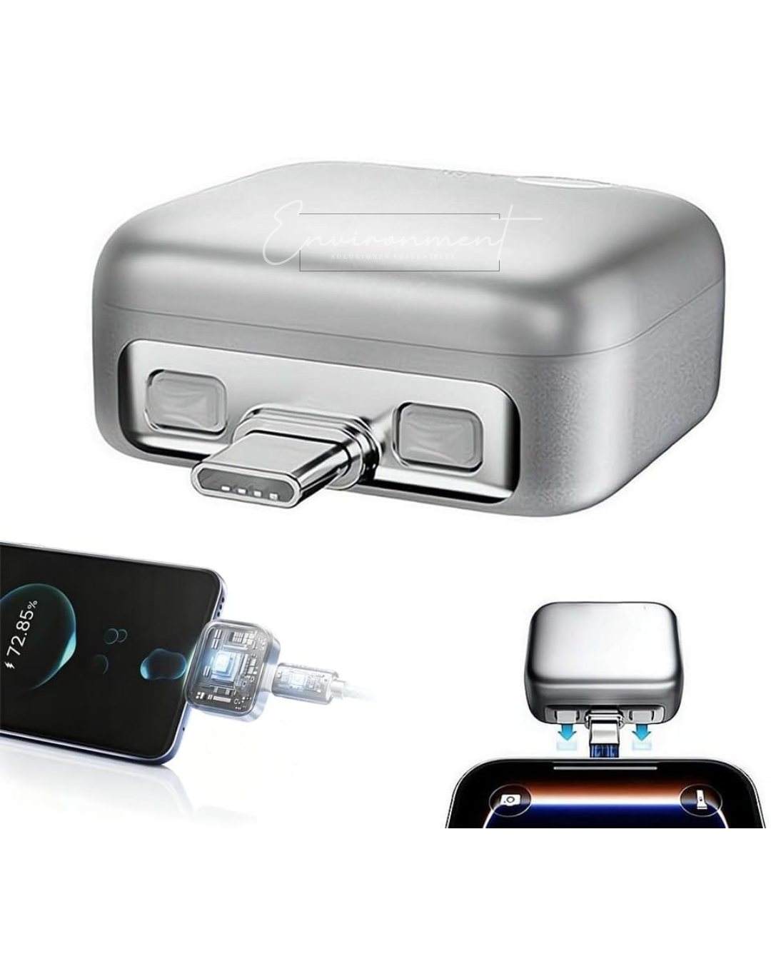 Adaptador de Carga Inteligente con Apagado Automático, Universal Tipo-C para Teléfonos Móviles y Laptops